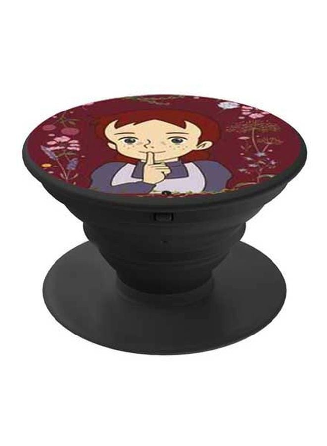 BP Cartoon Printed Pop Socket Phone Holder Red/Beige/Blue - Image 1