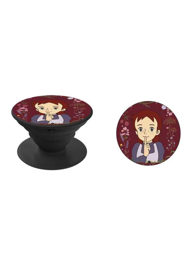 BP Cartoon Printed Pop Socket Phone Holder Red/Beige/Blue - Image 2
