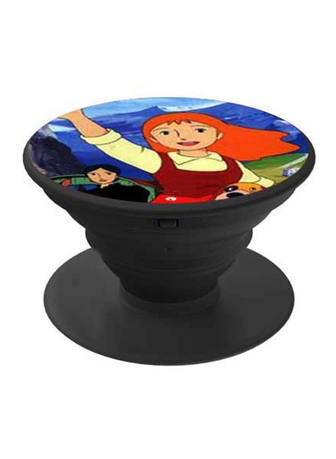 BP Cartoon Printed Pop Socket Phone Holder Orange/Yellow/Black - Image 1