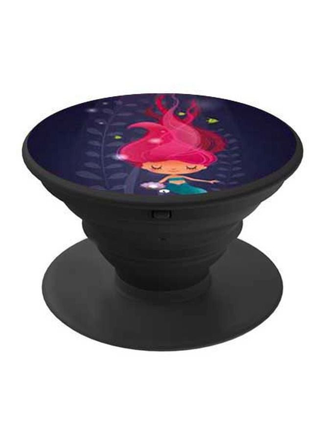 BP Cartoon Printed Pop Socket Phone Holder Blue/Pink/Black - Image 1