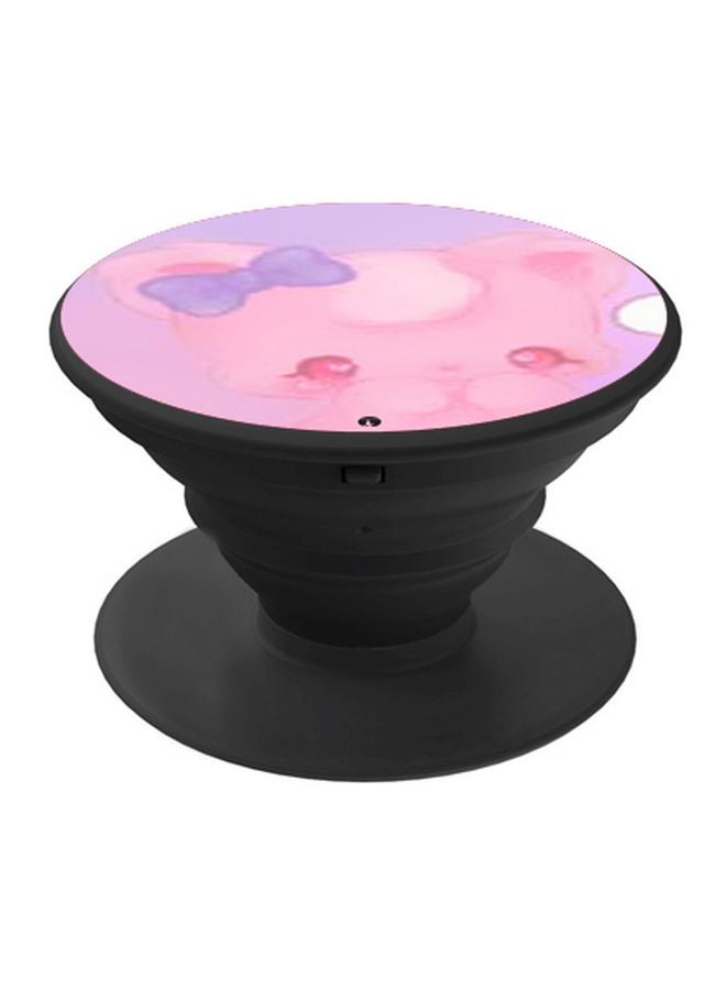 BP Cartoon Cat Printed Pop Socket Phone Holder Pink/Purple/Black - Image 1