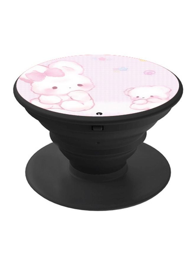BP Cartoon Printed Pop Socket Phone Holder Pink/White/Black - Image 1