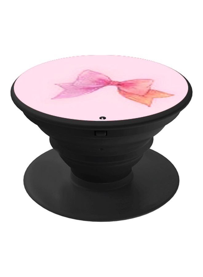 BP Bow Printed Pop Socket Phone Holder Pink/Orange/Black - Image 1