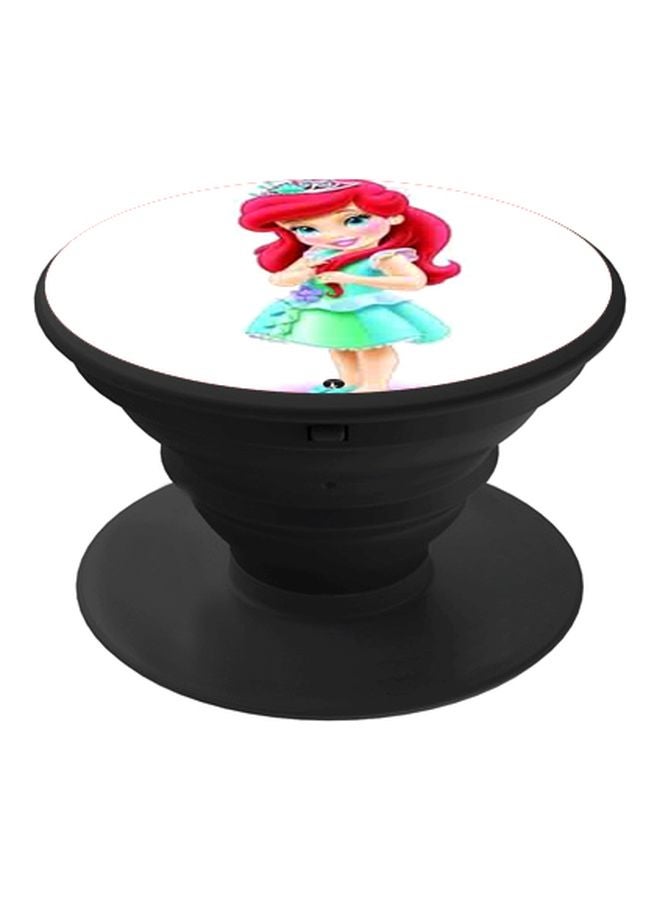 بي بي حامل هاتف على شكل مقبض أصابع منبثق بطبعة رسومات كرتونية أبيض/أحمر/أسود - Image 1