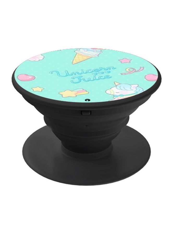 بي بي حامل هاتف بوب سوكيت بطبعة عبارة "Unicorn Juice" أخضر فاتح/وردي/أسود - Image 1