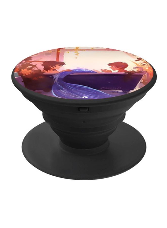 بي بي حامل هاتف على شكل مقبض أصابع منبثق بطبعة رسومات كرتونية أزرق\بيج\أسود - Image 1