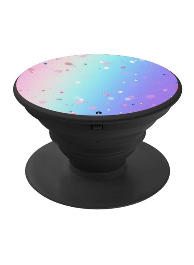 BP Dot Printed Pop Socket Phone Holder Blue/Purple/Black - Image 1