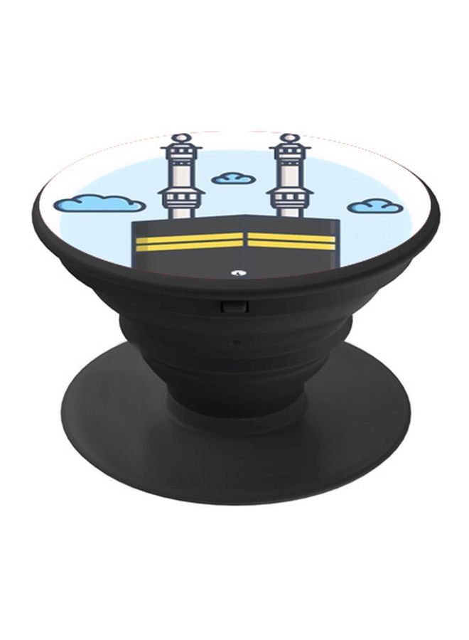 بي بي حامل للهاتف بطبعة مسجد من بوب سوكيت أبيض/أصفر/أسود - Image 1