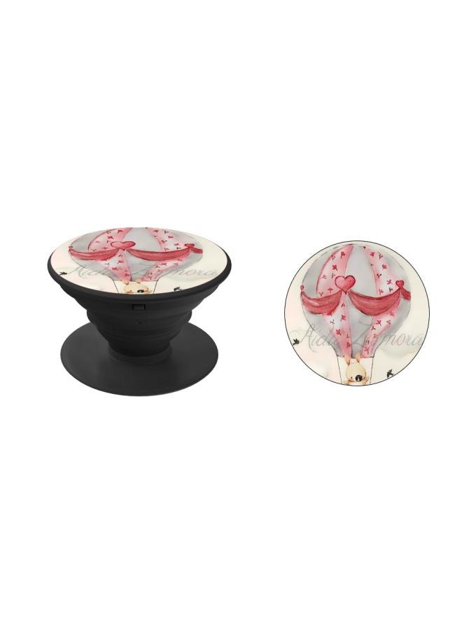 BP Parachute Printed Pop Socket Phone Holder Beige/Pink/Black - Image 2