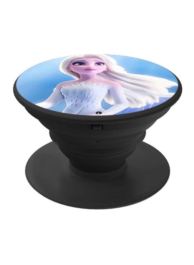 بي بي حامل هاتف بوب سوكيت بطبعة صورة الملكة إلسا من فيلم  "Frozen" أبيض/أزرق/أسود/أصفر - Image 1