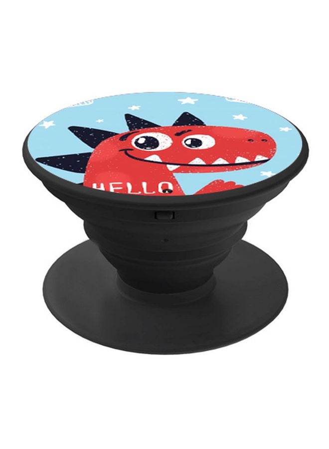 BP Cartoon Dinosaur Printed Pop Socket Phone Holder Blue/Red/Black - Image 1