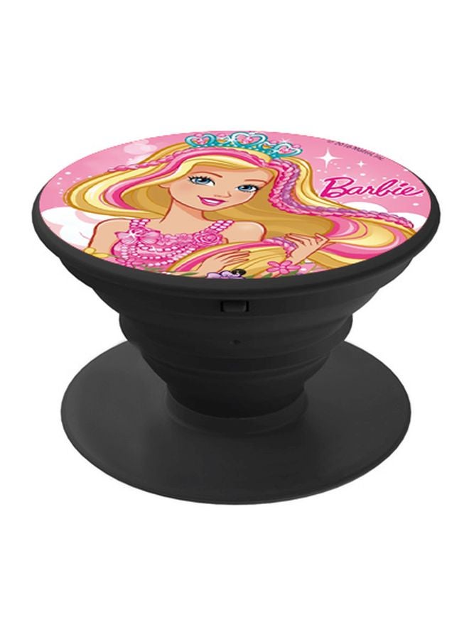BP Barbie Printed Pop Socket Phone Holder Pink/Yellow/Black - Image 1