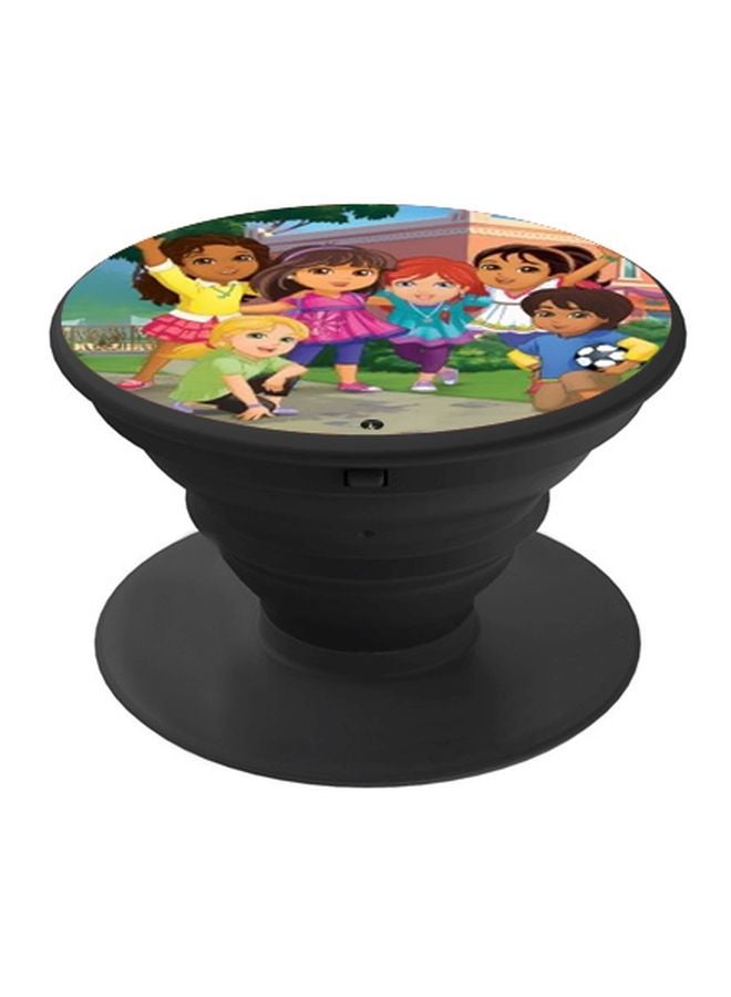 BP Cartoon Printed Pop Socket Phone Holder Beige/Green/Black - Image 1