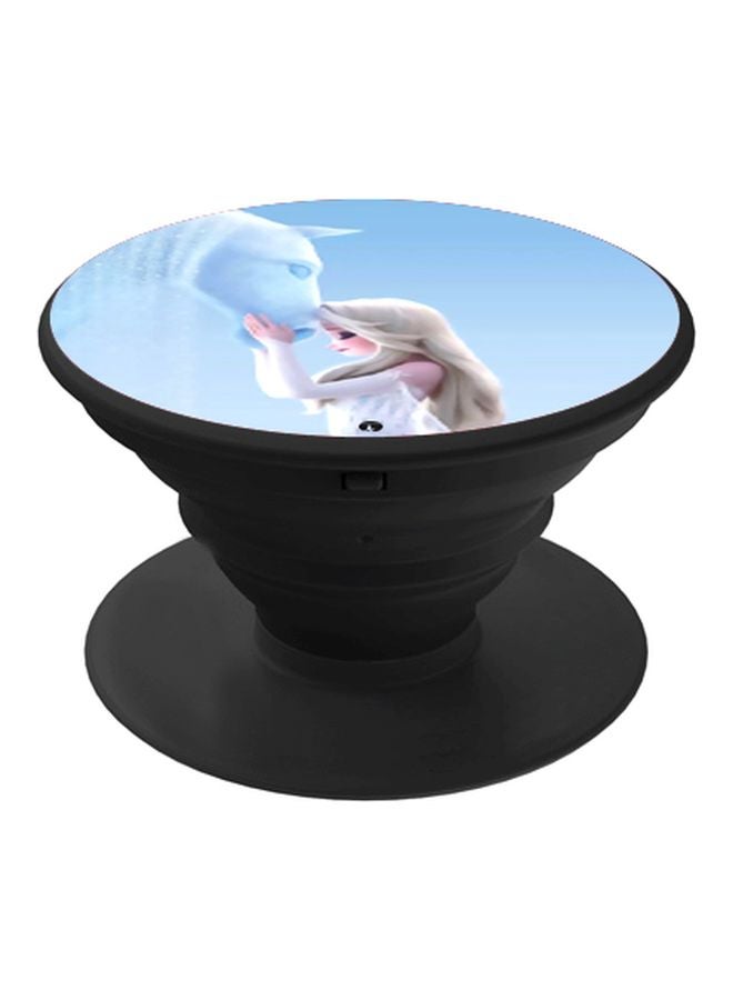 BP Frozen Queen Elsa Printed Pop Socket Phone Holder Blue/White/Black - Image 1