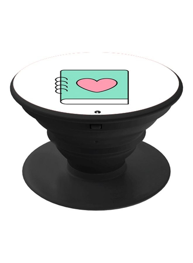 BP Notebook Printed Pop Socket Phone Holder White/Green/Black  - Image 1