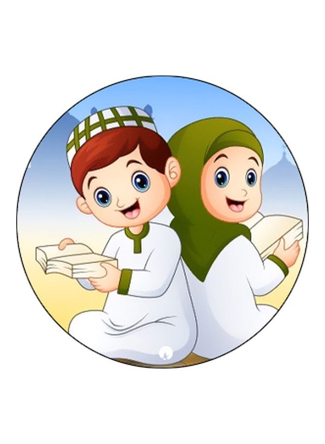 BP Boy And Girl Reading Quran Printed Pop Socket Phone Holder White/Green/Black - Image 2