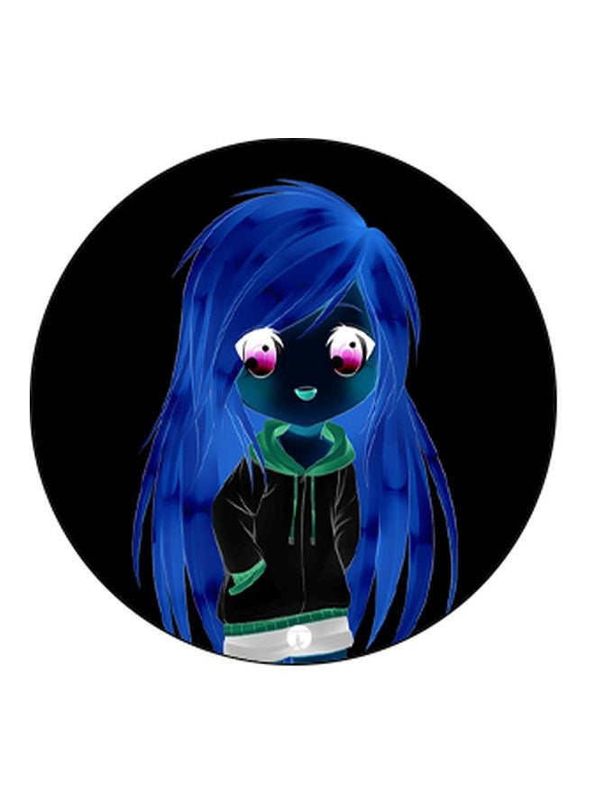 BP Cartoon Printed Pop Socket Phone Holder Black/Blue - Image 2