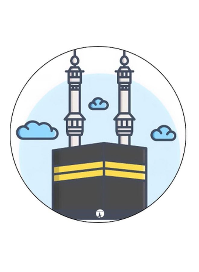 بي بي حامل للهاتف بطبعة مسجد من بوب سوكيت أبيض/أصفر/أسود - Image 2