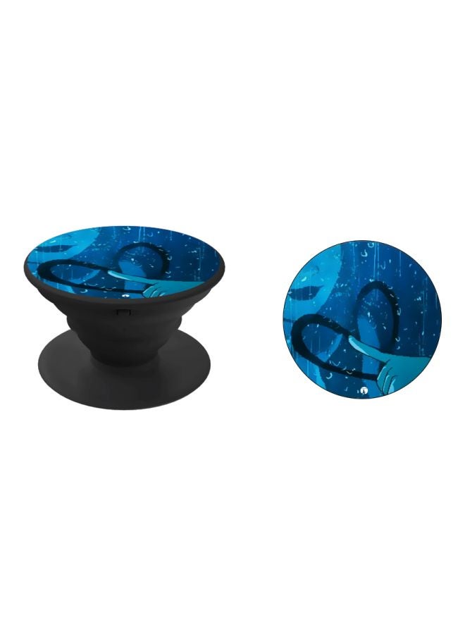BP Heart Printed Pop Socket Phone Holder Blue/Black - Image 2