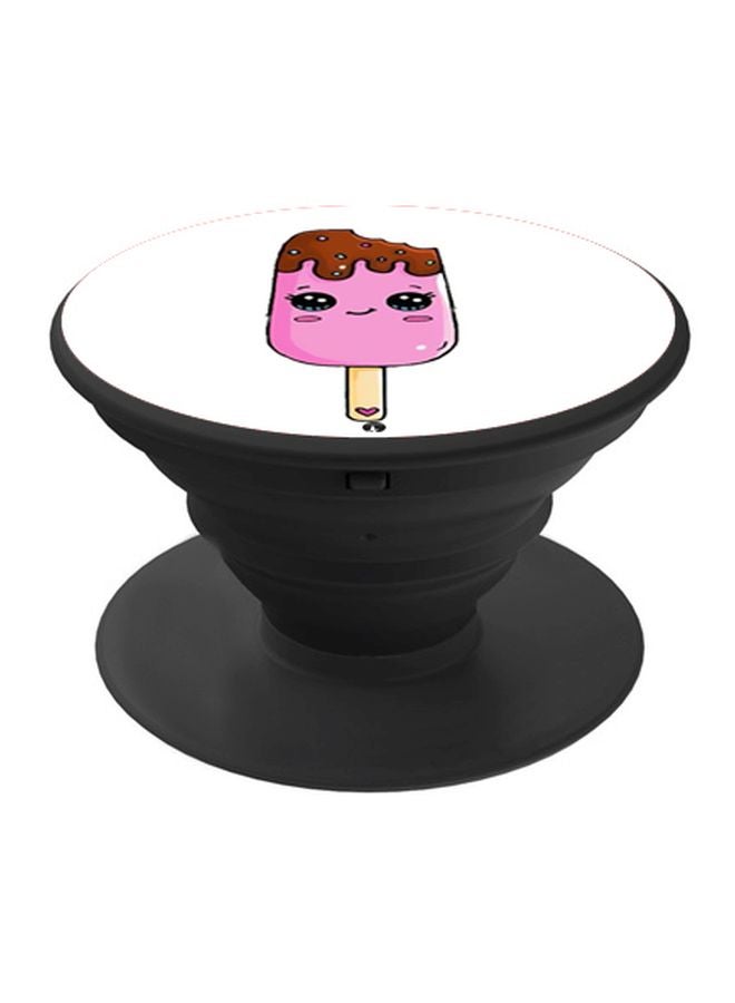 BP Ice Cream Printed Pop Socket Phone Holder White/Pink/Black - Image 1