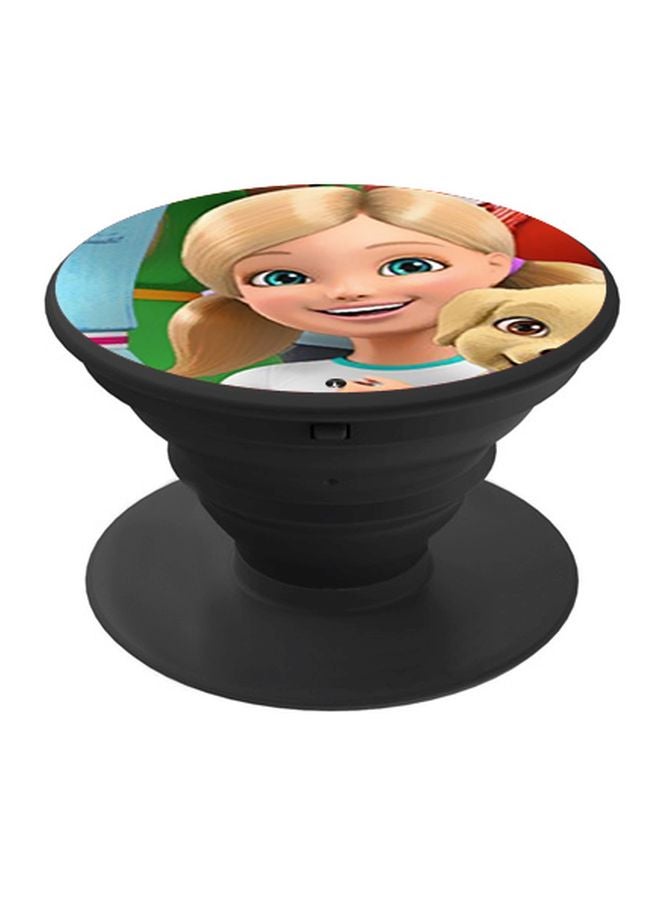 BP Cartoon Printed Pop Socket Phone Holder Beige/Brown/Black - Image 1