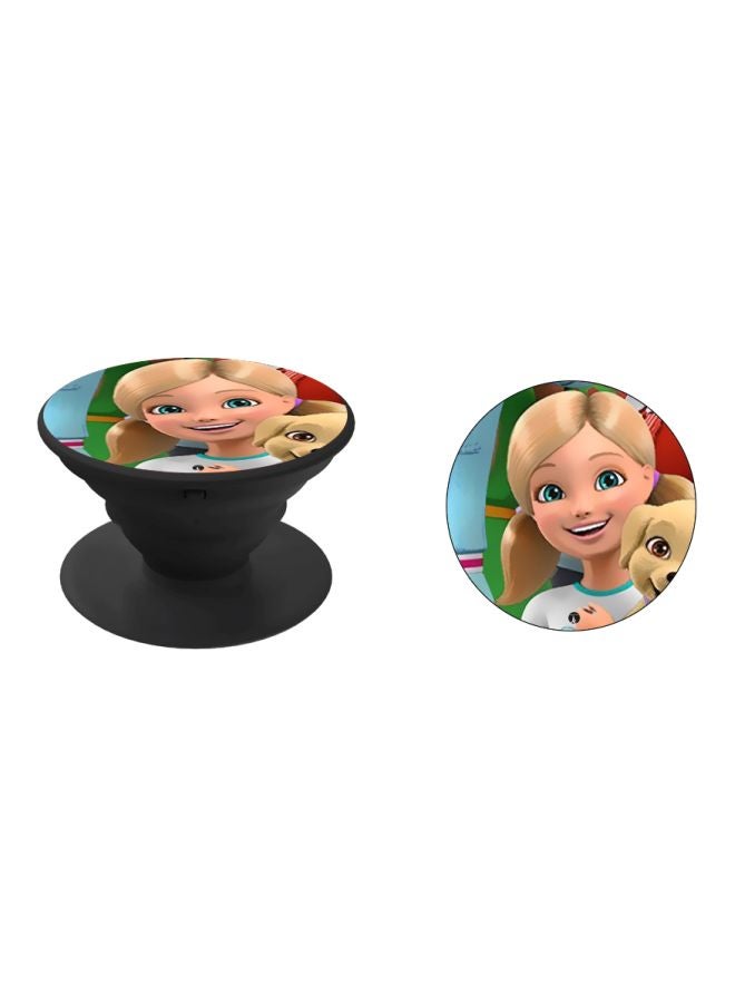 BP Cartoon Printed Pop Socket Phone Holder Beige/Brown/Black - Image 2