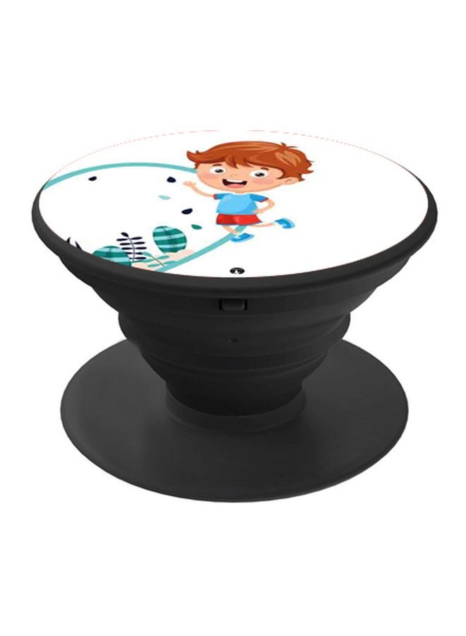 BP Cartoon Printed Pop Socket Phone Holder White/Beige/Black - Image 1