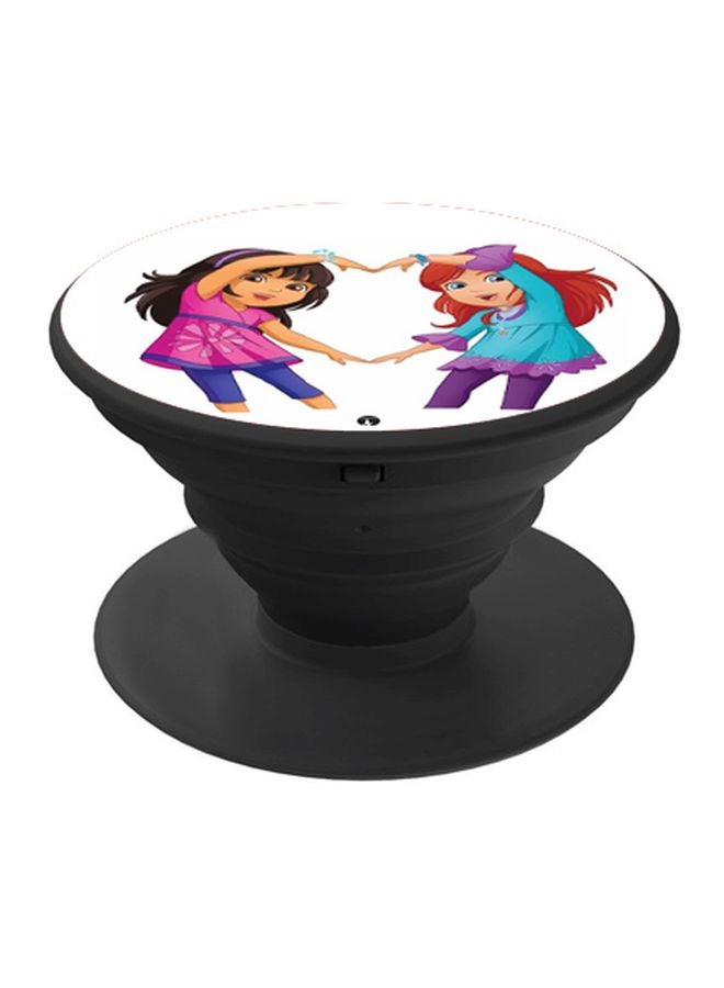 BP Cartoon Printed Pop Socket Phone Holder Blue/Pink/Black - Image 1