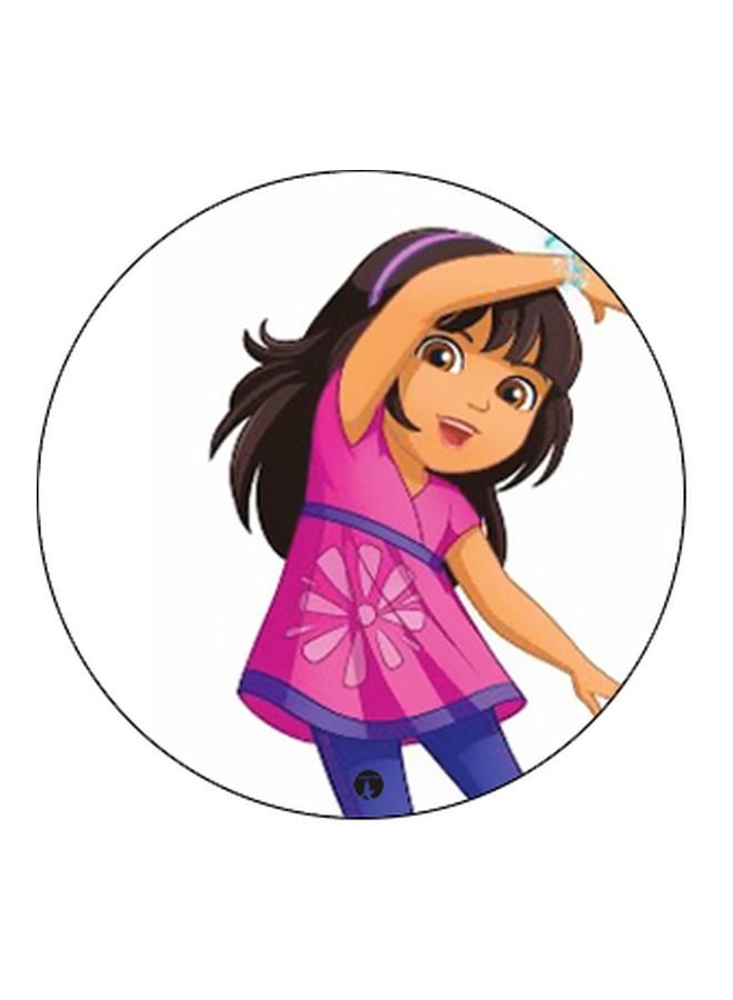 بي بي حامل هاتف على شكل مقبض أصابع منبثق بطبعة رسومات كرتونية وردي / أبيض / أسود - Image 2