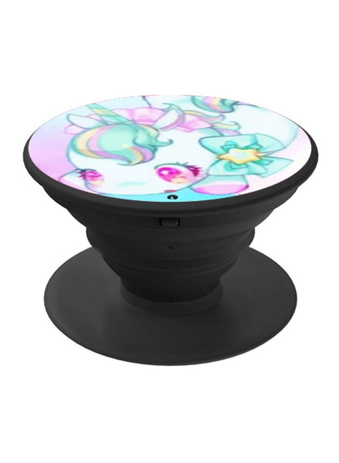 BP Cartoon Printed Pop Socket Phone Holder Black/White/Green - Image 1