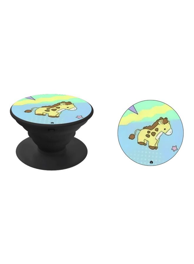BP Cartoon Printed Pop Socket Phone Holder Blue/Yellow/Brown - Image 2
