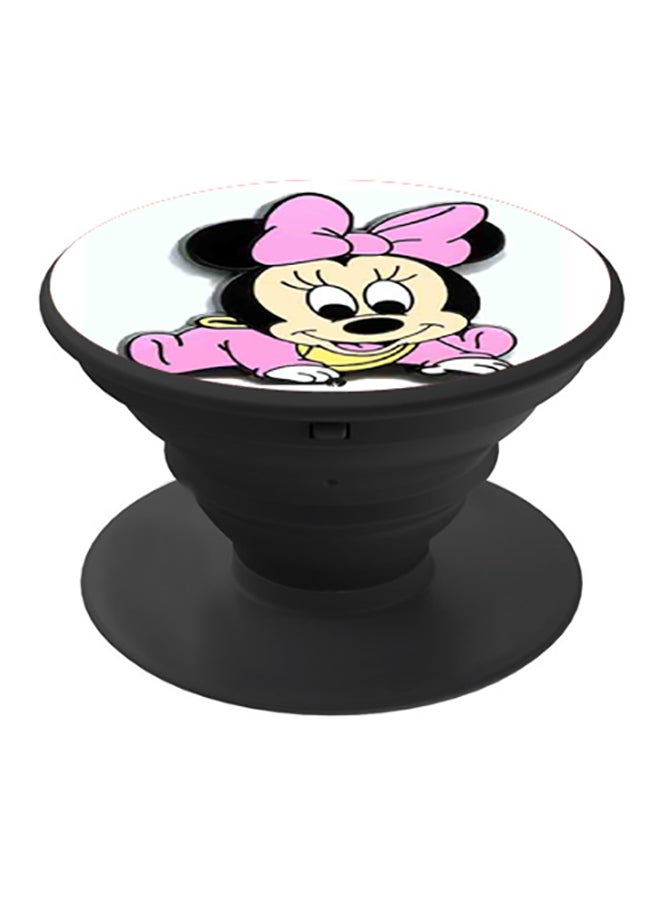 BP Minnie Mouse Printed Pop Socket Phone Holder White/Pink/Black - Image 1
