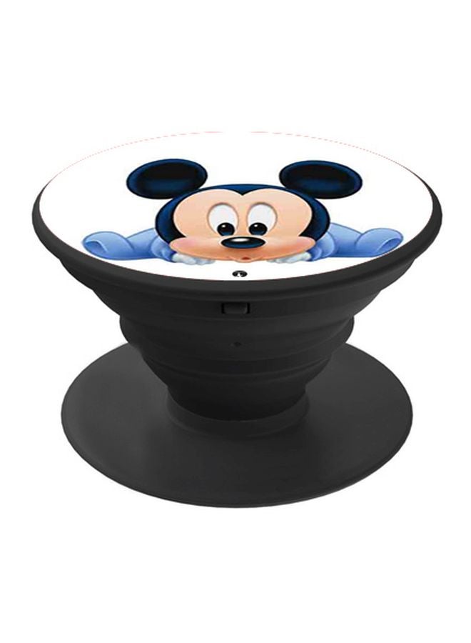 BP Mickey Mouse Printed Pop Socket Phone Holder Black/Blue/Beige - Image 1