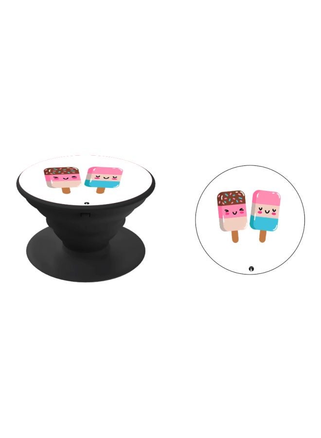 BP Ice Cream Printed Pop Socket Phone Holder White/Pink/Black - Image 2