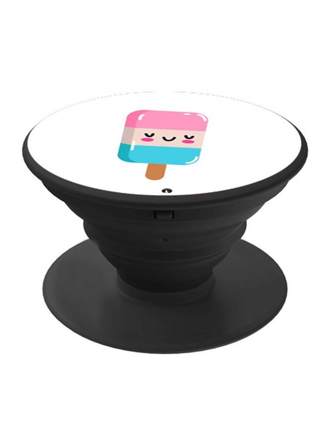 BP Ice Cream Printed Pop Socket Phone Holder White/Pink/Black - Image 1