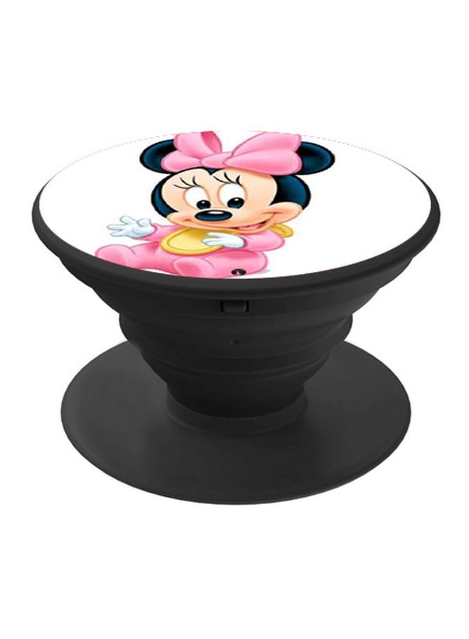 BP Minnie Mouse Printed Pop Socket Phone Holder White/Pink/Black - Image 1