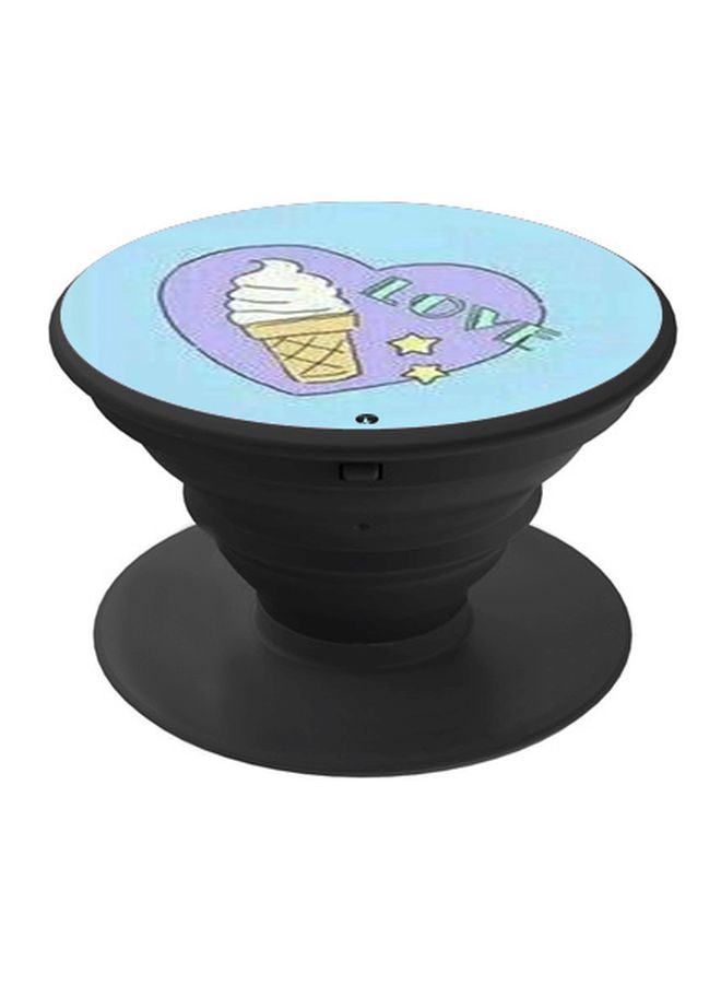 بي بي حامل هاتف بوب سوكيت بطبعة صورة آيس كريم وكلمة Love أزرق/ أرجواني/ أبيض - Image 1