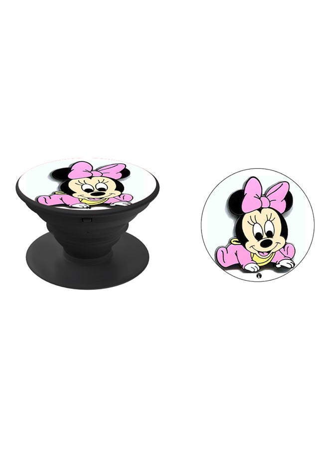 BP Minnie Mouse Printed Pop Socket Phone Holder White/Pink/Black - Image 2