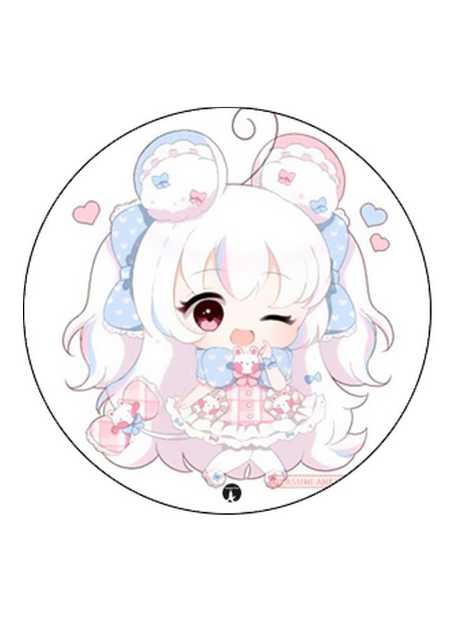 BP Anime Girl Printed Pop Socket Phone Holder Black/Pink/Blue - Image 2