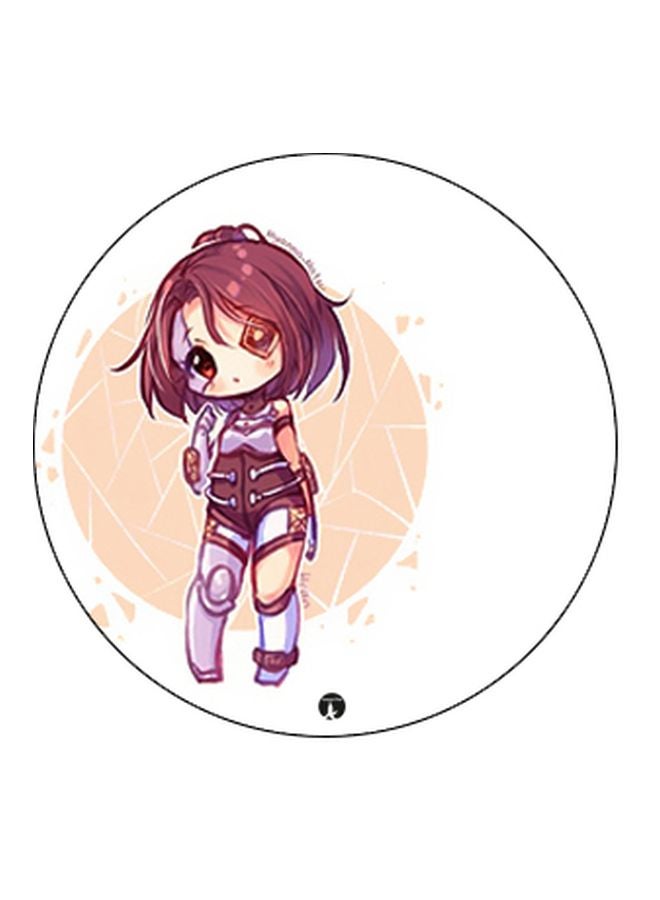 BP Anime Girl Printed Pop Socket Phone Holder Black/Brown/Beige - Image 2