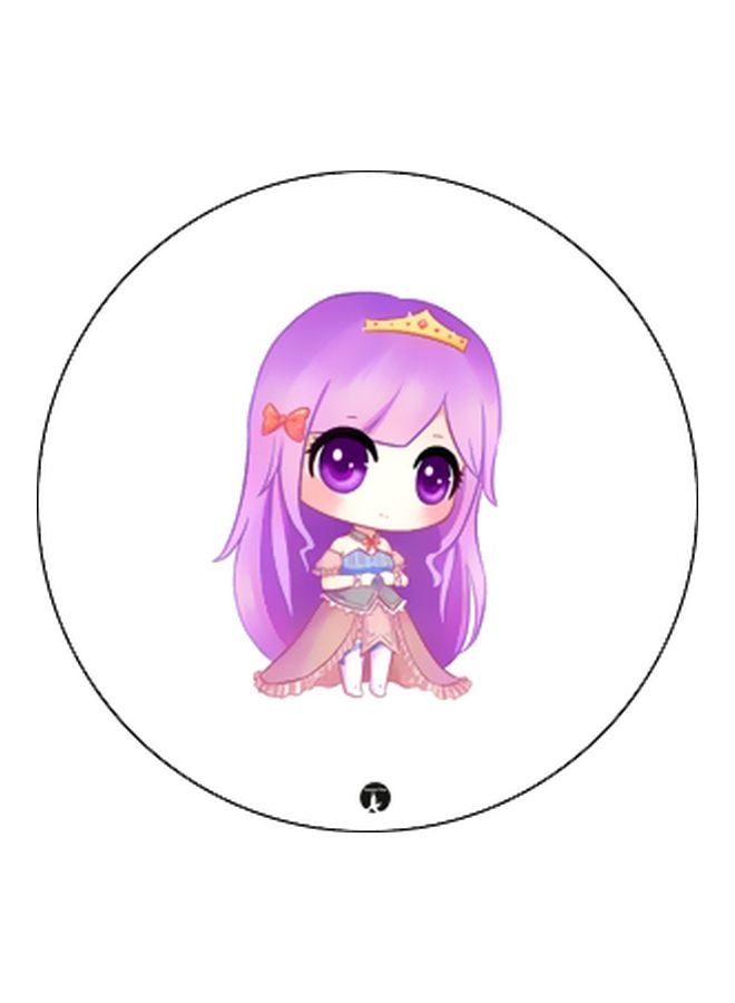 BP Anime Girl Printed Pop Socket Phone Holder Black/White/Purple - Image 2
