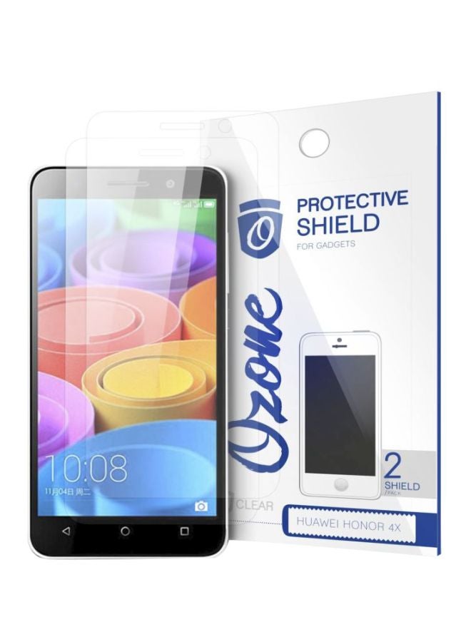 Ozone Pack Of 2 Crystal HD Screen Protector Scratch Guard For Huawei Honor 4X Clear