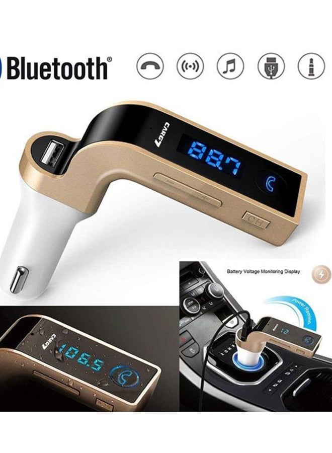 كار جي 7 شاحن سيارة بمنفذ USB ذهبي/ أبيض - Image 2