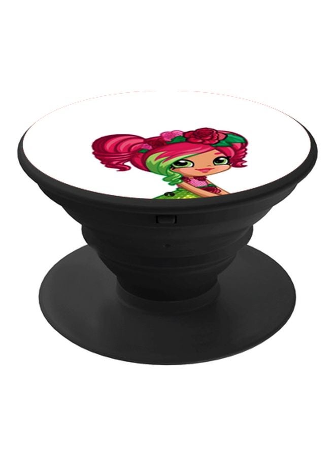 بي بي حامل هاتف بوب سوكيت بطبعة فتاة أبيض/أسود/وردي - Image 1