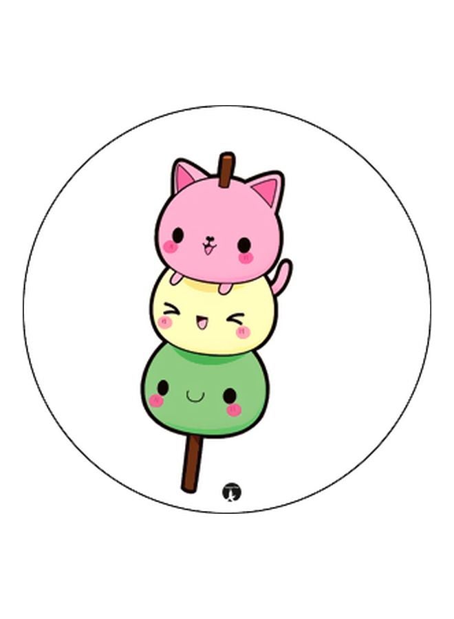 BP Cartoon Printed Pop Socket Phone Holder White/Pink/Green - Image 2