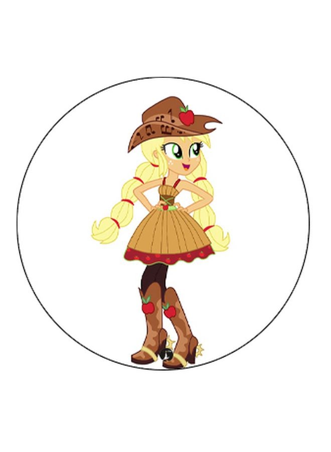 BP Cartoon Girl Printed Pop Socket Phone Holder White/Brown/Yellow - Image 2