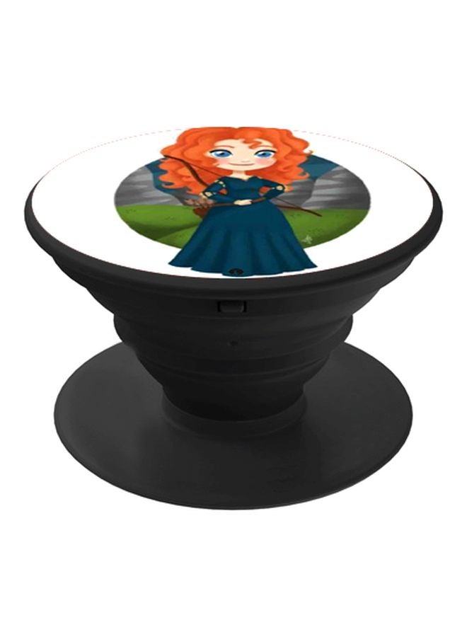 BP Cartoon Printed Pop Socket Phone Holder White/Blue/Orange - Image 1