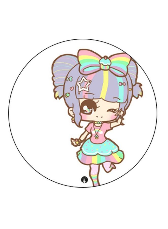 بي بي حامل هاتف على شكل مقبض أصابع منبثق بطبعة رسومات كرتونية بنفسجي/ أبيض/ أسود - Image 2