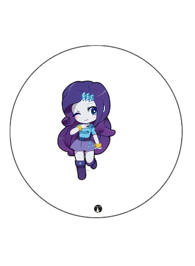 BP Cartoon Girl Printed Pop Socket Phone Holder White/Blue/Purple - Image 2