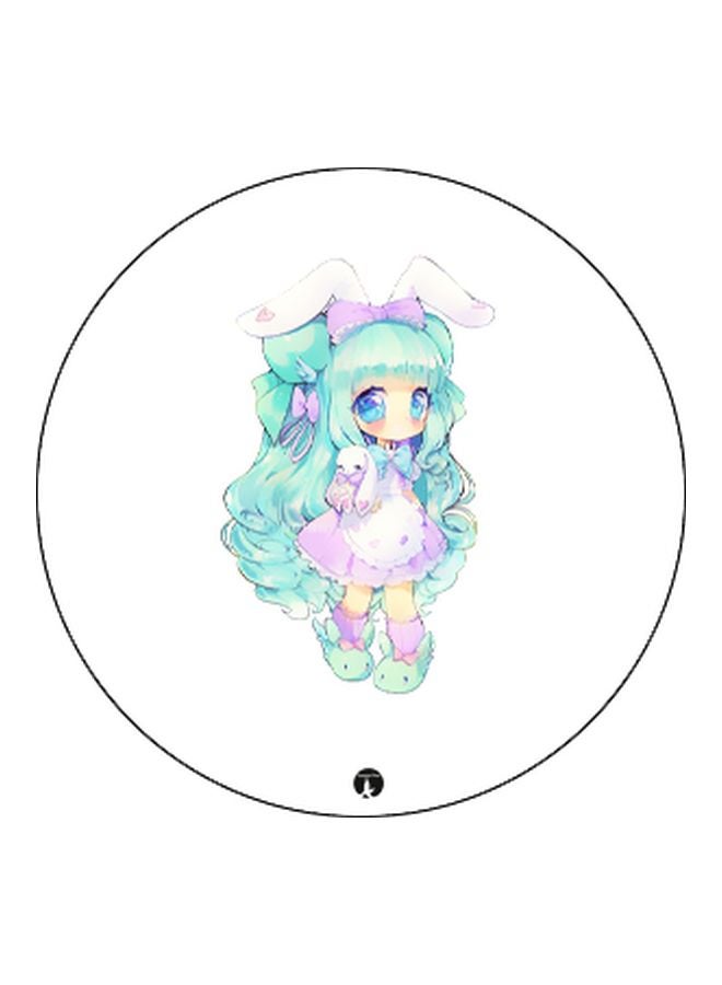BP Cartoon Printed Pop Socket Phone Holder White/Green/Purple - Image 2